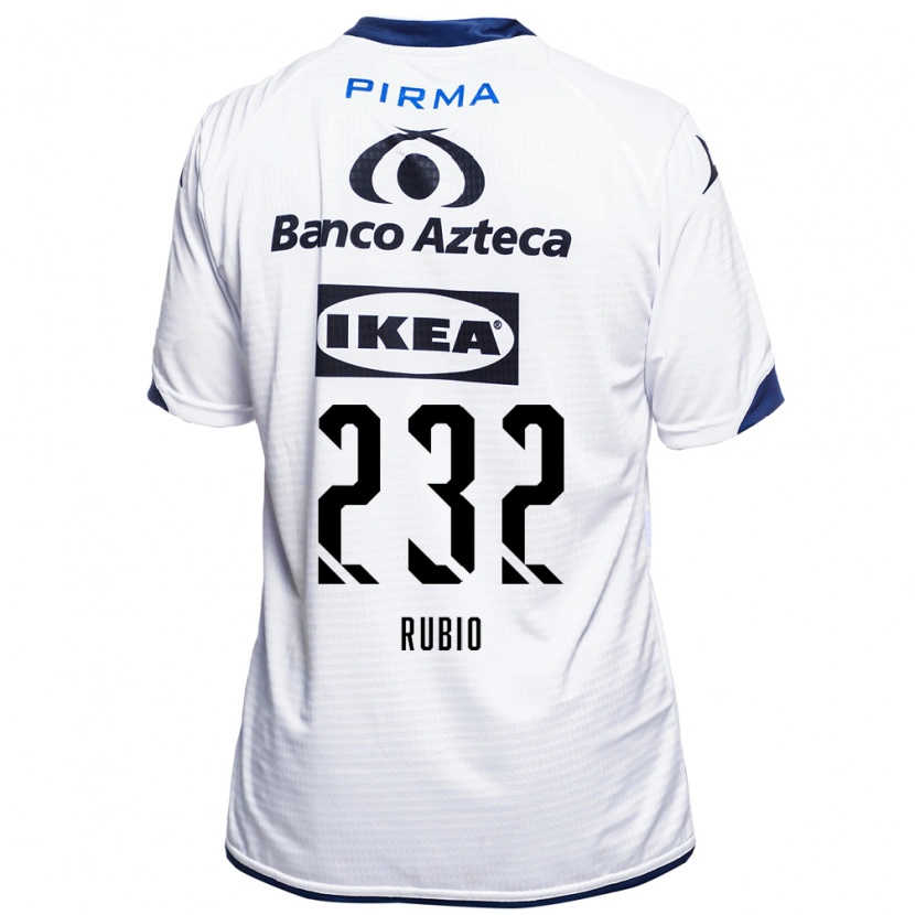 Danxen Niño Camiseta Gregorio Rubio #232 Blanco Negro Azul 1ª Equipación 2026/27 La Camisa