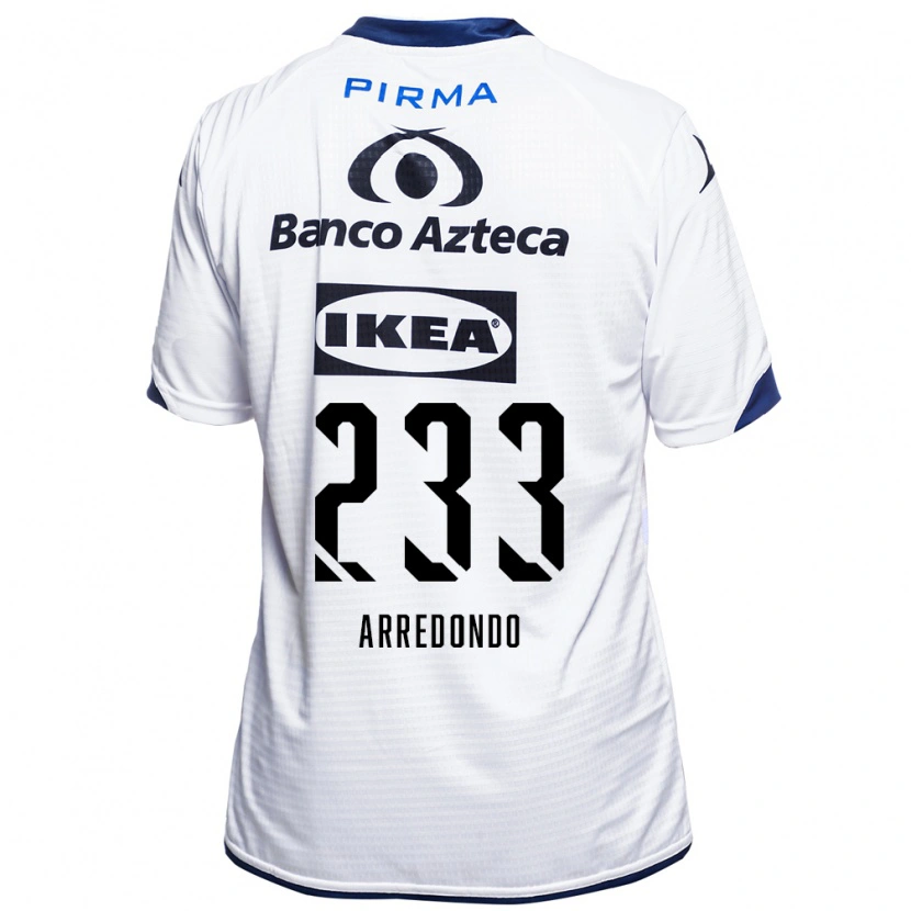 Danxen Niño Camiseta Ángel Arredondo #233 Blanco Negro Azul 1ª Equipación 2026/27 La Camisa
