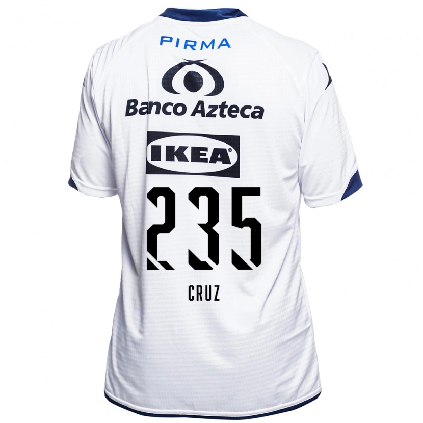 Danxen Niño Camiseta Santiago Cruz #235 Blanco Negro Azul 1ª Equipación 2026/27 La Camisa