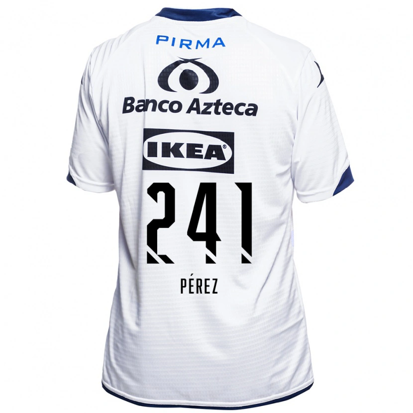 Danxen Niño Camiseta Eduardo Pérez #241 Blanco Negro Azul 1ª Equipación 2026/27 La Camisa