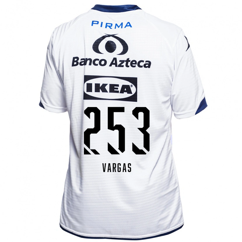 Danxen Niño Camiseta Edwin Vargas #253 Blanco Negro Azul 1ª Equipación 2026/27 La Camisa