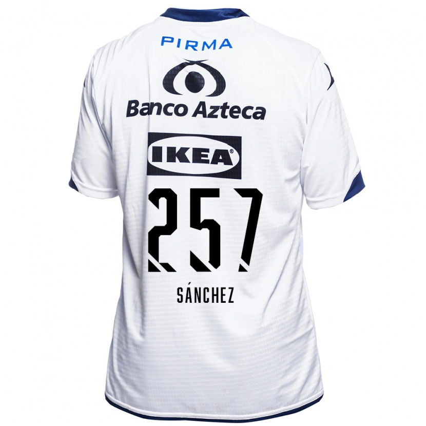 Danxen Niño Camiseta Xavi Sánchez #257 Blanco Negro Azul 1ª Equipación 2026/27 La Camisa