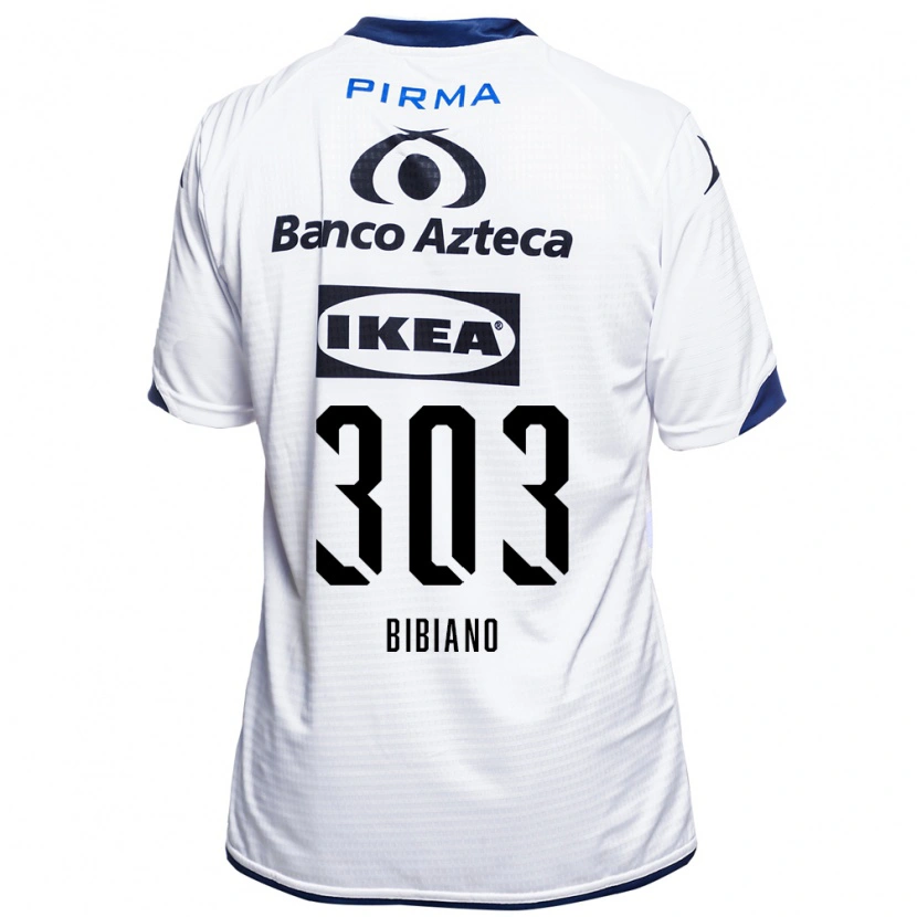 Danxen Niño Camiseta Christiano Bibiano #303 Blanco Negro Azul 1ª Equipación 2026/27 La Camisa