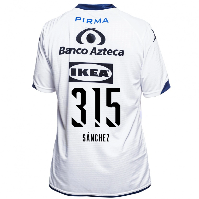 Danxen Niño Camiseta Santiago Sánchez #315 Blanco Negro Azul 1ª Equipación 2026/27 La Camisa