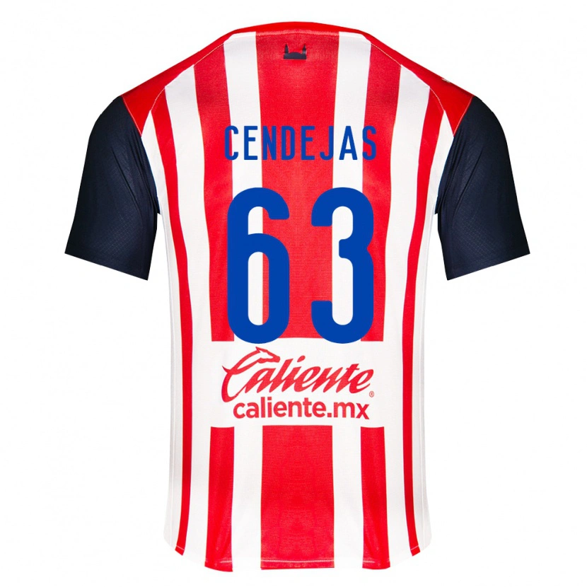 Danxen Niño Camiseta Matías Cendejas #63 Rojo Negro Blanco 1ª Equipación 2026/27 La Camisa