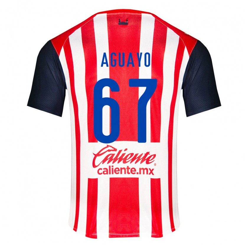 Danxen Niño Camiseta Sergio Aguayo #67 Rojo Negro Blanco 1ª Equipación 2026/27 La Camisa