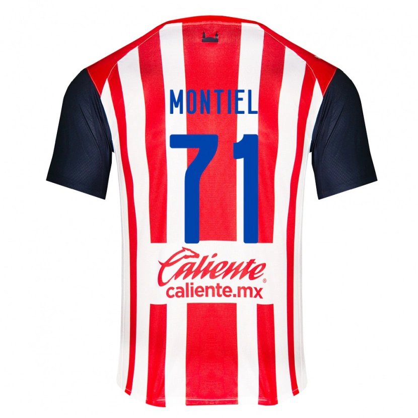 Danxen Niño Camiseta Erick Montiel #71 Rojo Negro Blanco 1ª Equipación 2026/27 La Camisa
