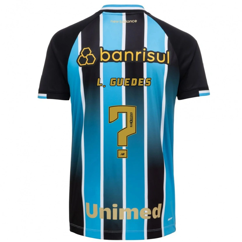 Danxen Niño Camiseta Luis Guedes #0 Azul Marrón Negro 1ª Equipación 2026/27 La Camisa