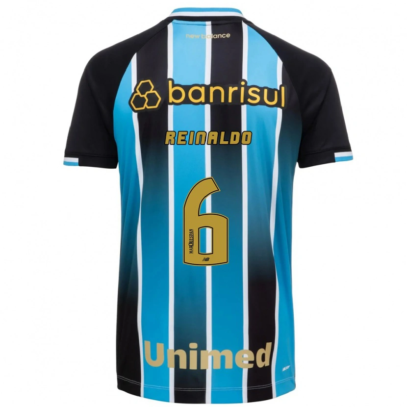 Danxen Niño Camiseta Reinaldo #6 Azul Marrón Negro 1ª Equipación 2026/27 La Camisa