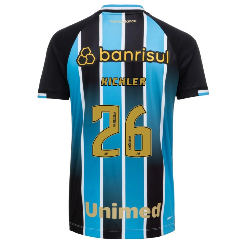 Danxen Niño Camiseta Paola Kichler #26 Azul Marrón Negro 1ª Equipación 2026/27 La Camisa