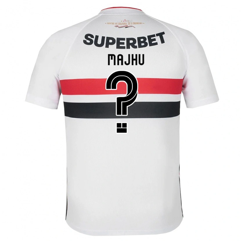 Danxen Niño Camiseta Majhu #0 Blanco Rojo Negro 1ª Equipación 2026/27 La Camisa