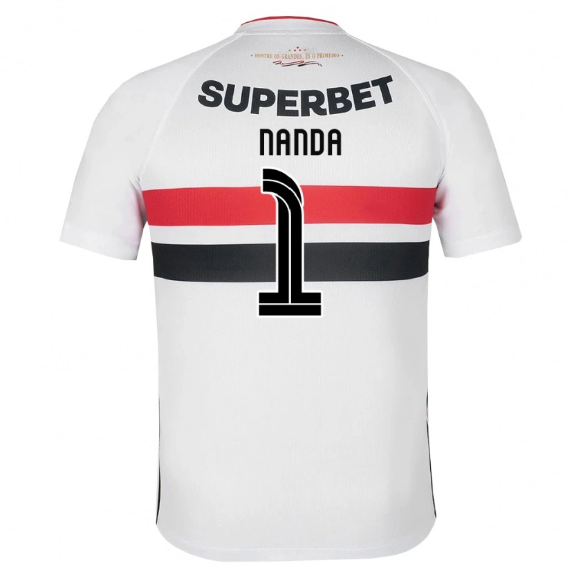 Danxen Niño Camiseta Nanda #1 Blanco Rojo Negro 1ª Equipación 2026/27 La Camisa