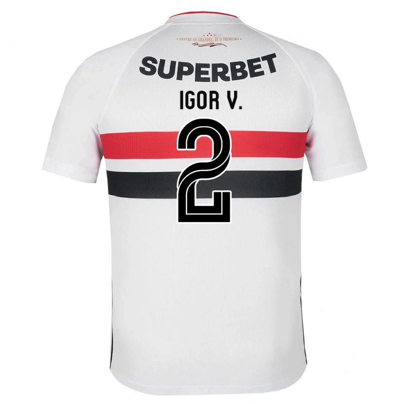 Danxen Niño Camiseta Igor Vinicius #2 Blanco Rojo Negro 1ª Equipación 2026/27 La Camisa