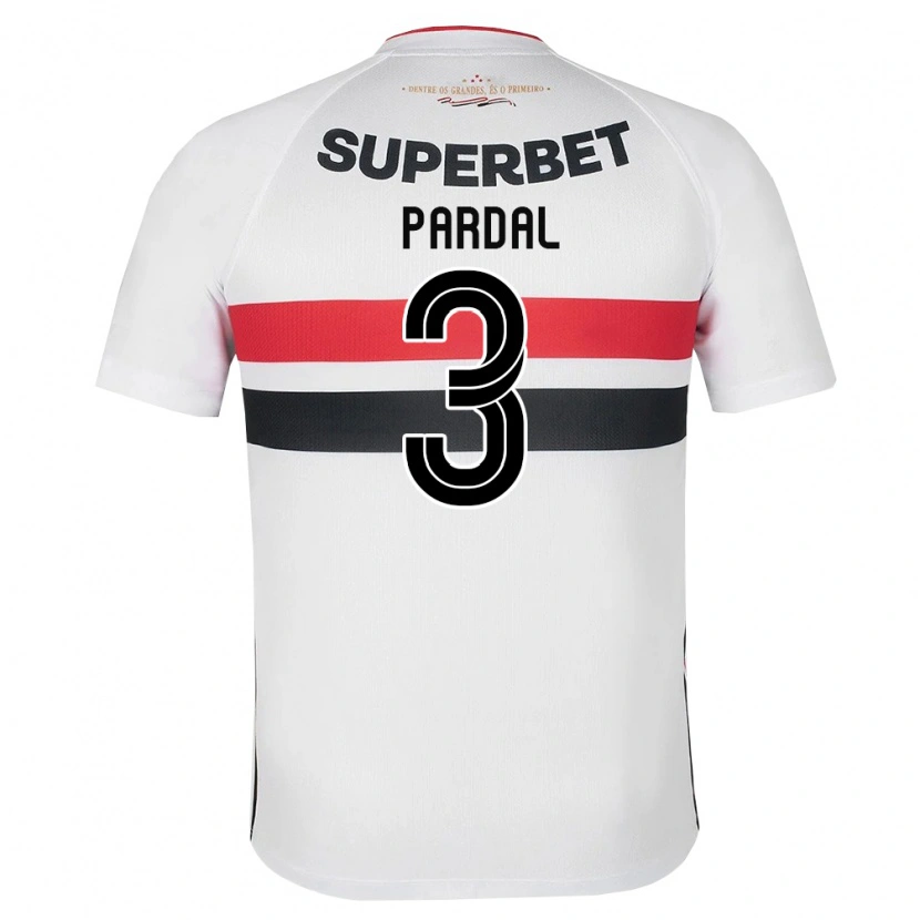 Danxen Niño Camiseta Pardal #3 Blanco Rojo Negro 1ª Equipación 2026/27 La Camisa