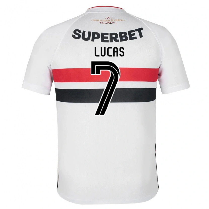 Danxen Niño Camiseta Lucas Moura #7 Blanco Rojo Negro 1ª Equipación 2026/27 La Camisa