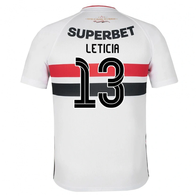 Danxen Niño Camiseta Leticia #13 Blanco Rojo Negro 1ª Equipación 2026/27 La Camisa