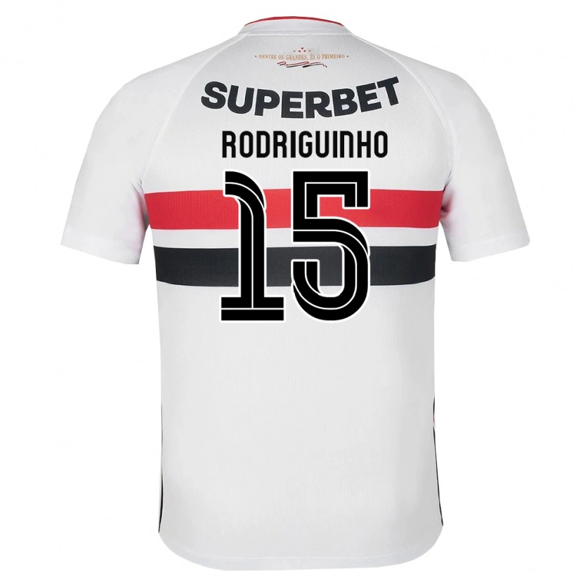 Danxen Niño Camiseta Rodriguinho #15 Blanco Rojo Negro 1ª Equipación 2026/27 La Camisa