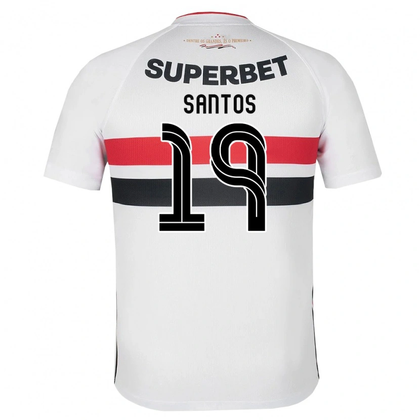 Danxen Niño Camiseta Kaio Santos #19 Blanco Rojo Negro 1ª Equipación 2026/27 La Camisa
