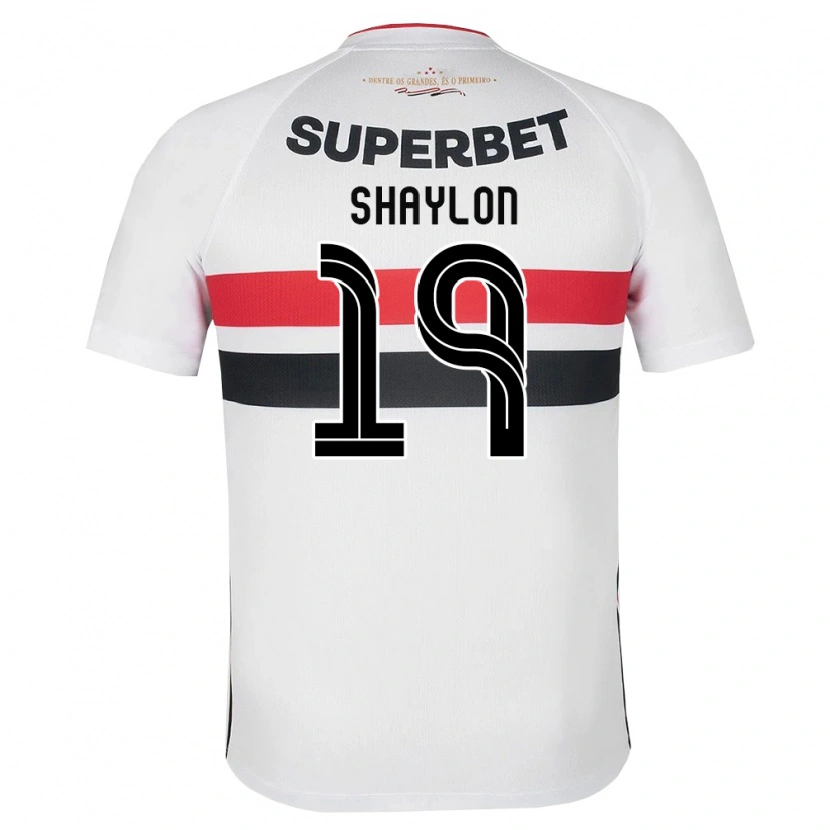 Danxen Niño Camiseta Shaylon #19 Blanco Rojo Negro 1ª Equipación 2026/27 La Camisa