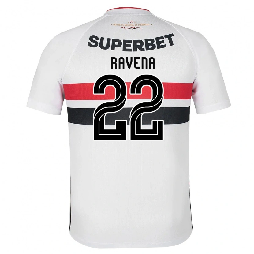 Danxen Niño Camiseta Ravena #22 Blanco Rojo Negro 1ª Equipación 2026/27 La Camisa