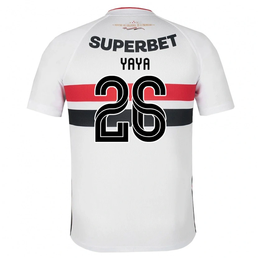 Danxen Niño Camiseta Yaya #26 Blanco Rojo Negro 1ª Equipación 2026/27 La Camisa