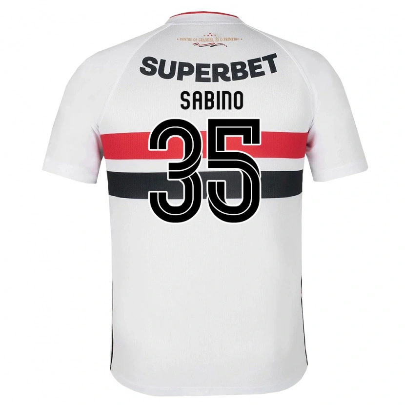 Danxen Niño Camiseta José Sabino Chagas Monteiro #35 Blanco Rojo Negro 1ª Equipación 2026/27 La Camisa