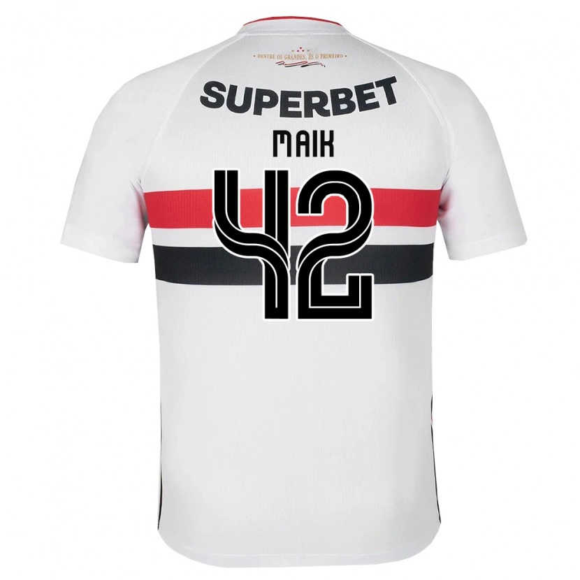 Danxen Niño Camiseta Maik Gomes Viegas #42 Blanco Rojo Negro 1ª Equipación 2026/27 La Camisa