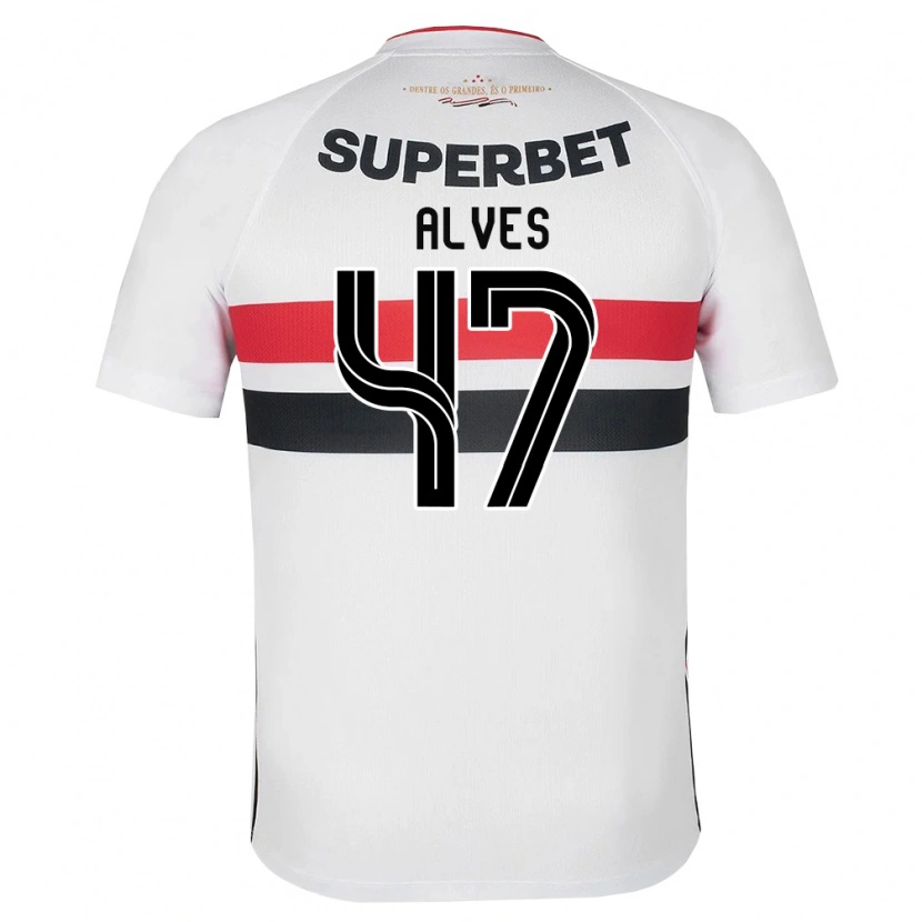 Danxen Niño Camiseta Matheus Alves #47 Blanco Rojo Negro 1ª Equipación 2026/27 La Camisa