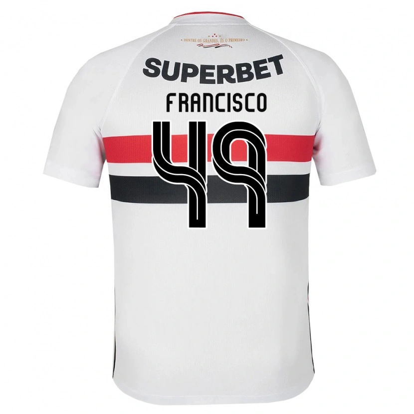Danxen Niño Camiseta Ryan Francisco #49 Blanco Rojo Negro 1ª Equipación 2026/27 La Camisa