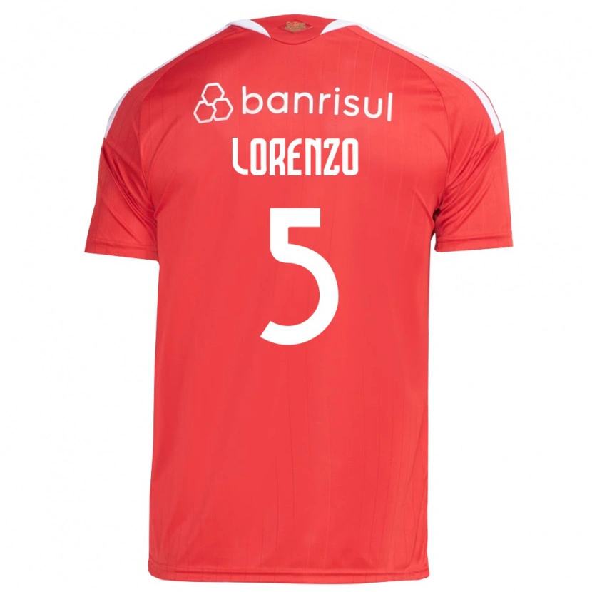 Danxen Niño Camiseta Lorenzo Farias Vaghetti #5 Rojo Blanco 1ª Equipación 2026/27 La Camisa
