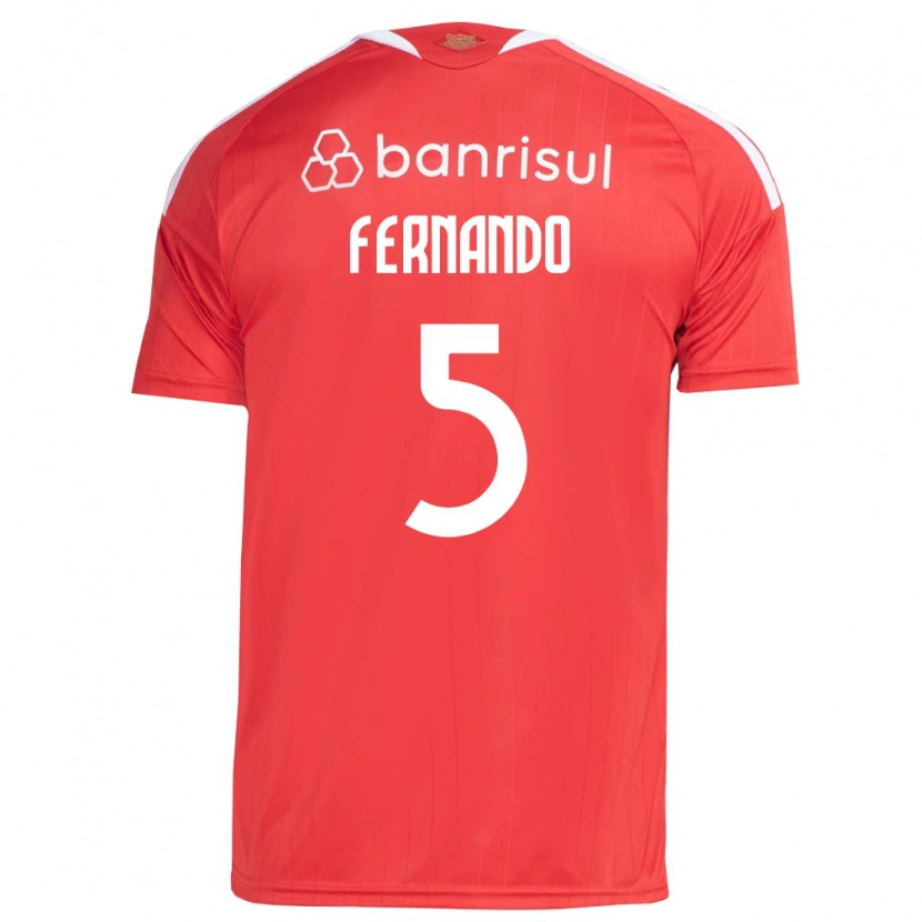 Danxen Niño Camiseta Fernando #5 Rojo Blanco 1ª Equipación 2026/27 La Camisa