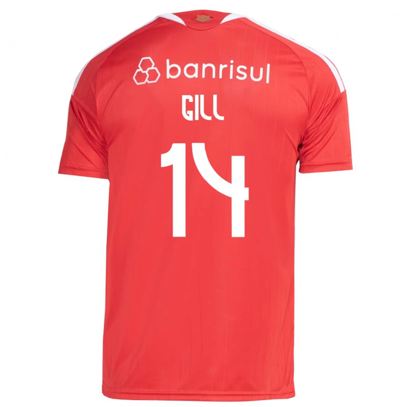 Danxen Niño Camiseta Antonio Gill #14 Rojo Blanco 1ª Equipación 2026/27 La Camisa