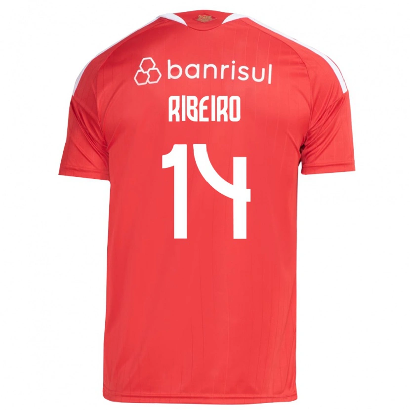 Danxen Niño Camiseta Lucas Ribeiro #14 Rojo Blanco 1ª Equipación 2026/27 La Camisa