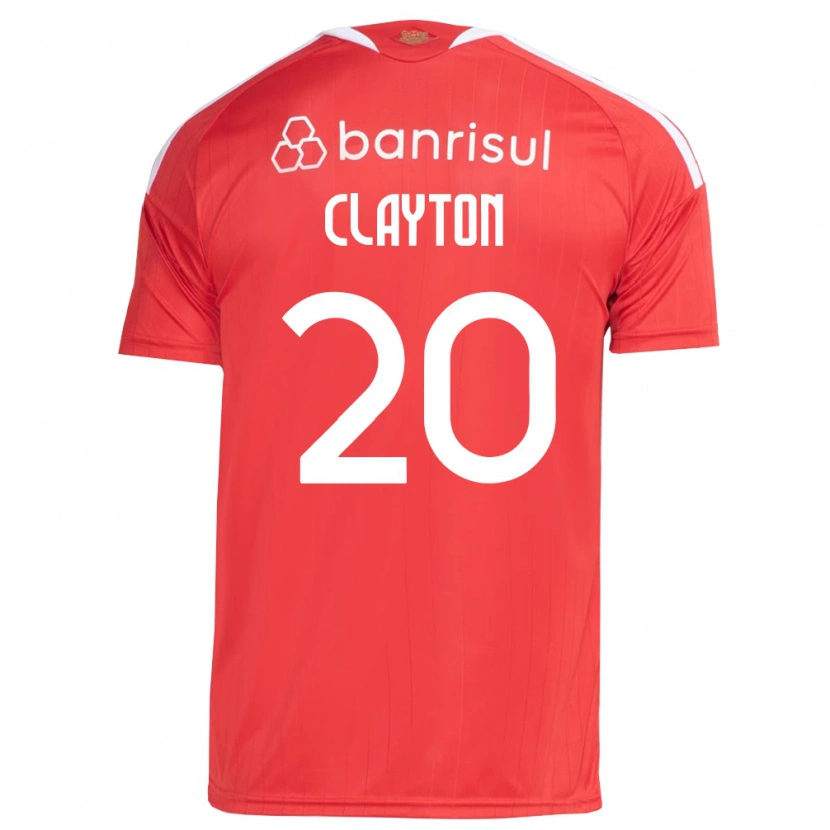 Danxen Niño Camiseta Clayton Sampaio Pereira #20 Rojo Blanco 1ª Equipación 2026/27 La Camisa
