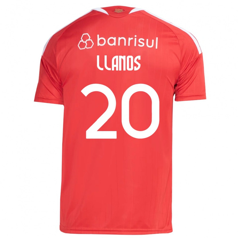 Danxen Niño Camiseta Pati Llanos #20 Rojo Blanco 1ª Equipación 2026/27 La Camisa