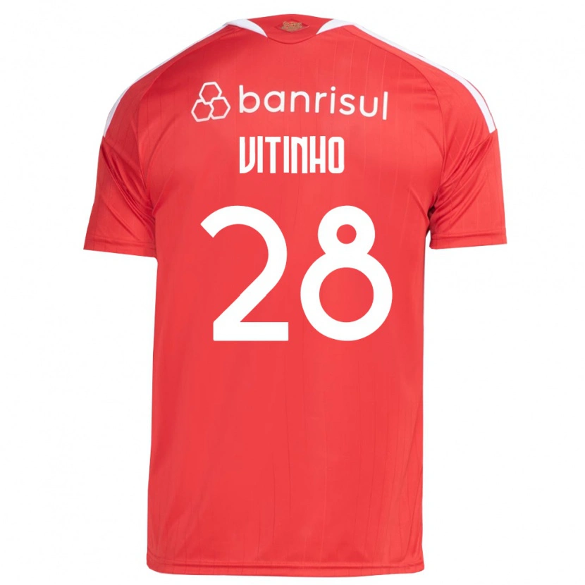 Danxen Niño Camiseta Vitinho #28 Rojo Blanco 1ª Equipación 2026/27 La Camisa