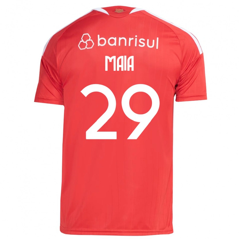 Danxen Niño Camiseta Thiago Maia #29 Rojo Blanco 1ª Equipación 2026/27 La Camisa