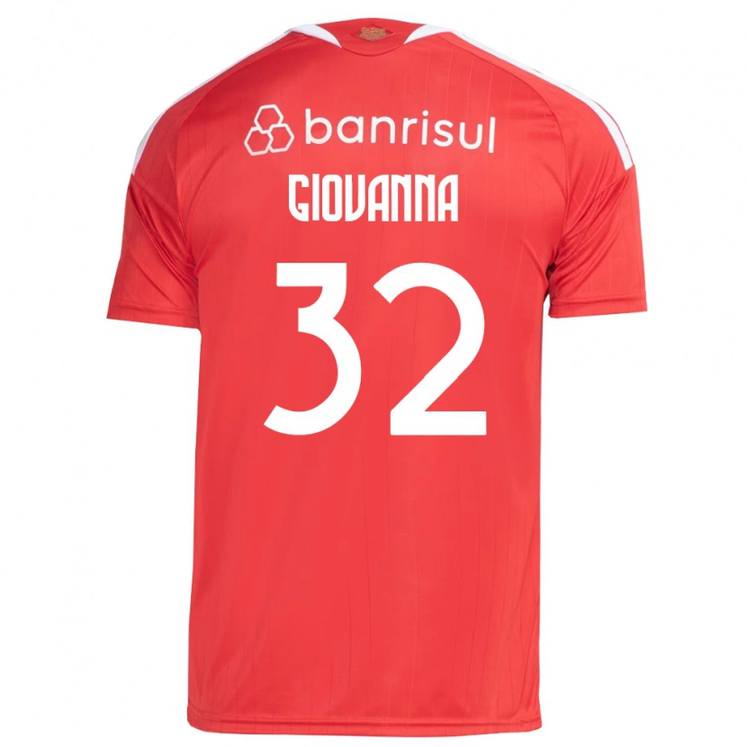 Danxen Niño Camiseta Giulia Giovanna #32 Rojo Blanco 1ª Equipación 2026/27 La Camisa