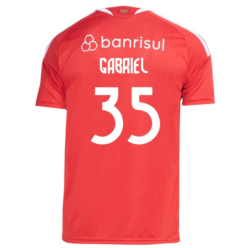 Danxen Niño Camiseta Ze Gabriel #35 Rojo Blanco 1ª Equipación 2026/27 La Camisa