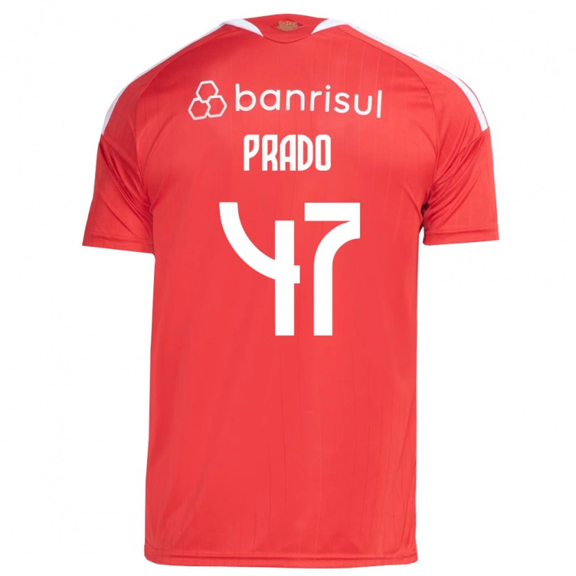 Danxen Niño Camiseta Gustavo Prado #47 Rojo Blanco 1ª Equipación 2026/27 La Camisa