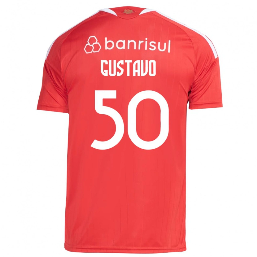 Danxen Niño Camiseta Gustavo Dos Santos #50 Rojo Blanco 1ª Equipación 2026/27 La Camisa