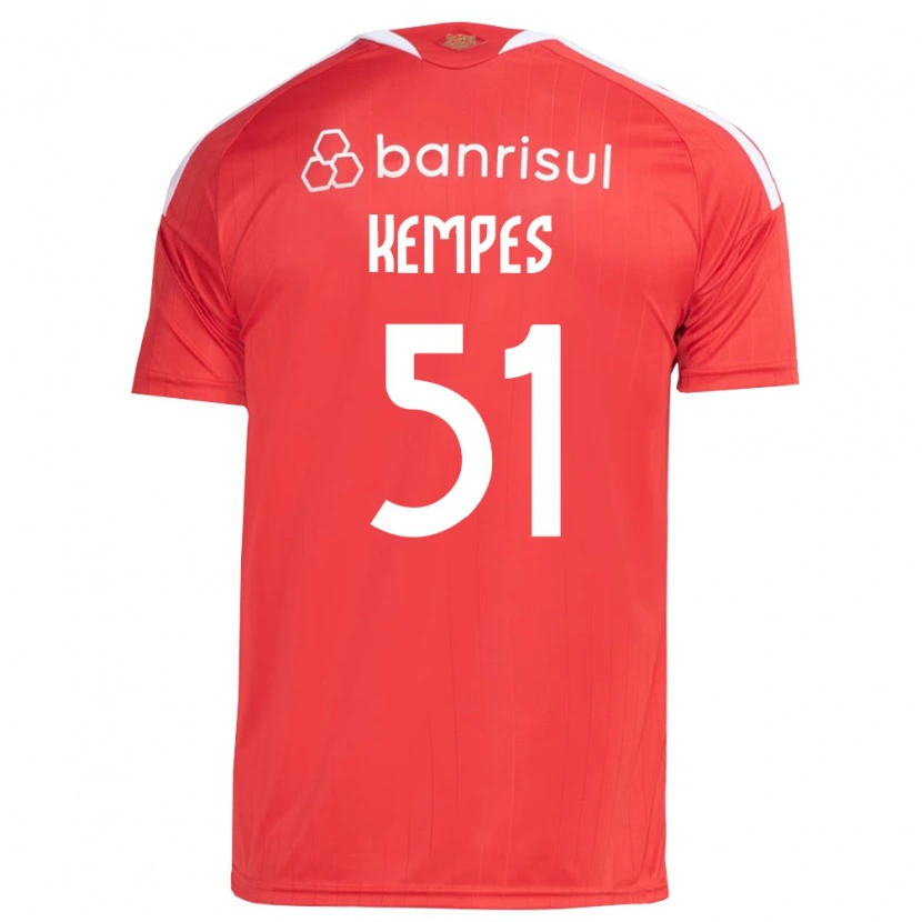 Danxen Niño Camiseta João Gabriel Kempes Gonçalves #51 Rojo Blanco 1ª Equipación 2026/27 La Camisa
