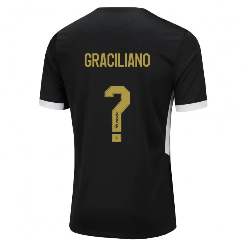 Danxen Niño Camiseta Arthur Graciliano #0 Blanco Negro Amarillo 1ª Equipación 2026/27 La Camisa