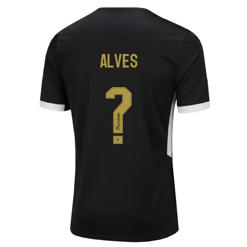 Danxen Niño Camiseta Denilson Alves #0 Blanco Negro Amarillo 1ª Equipación 2026/27 La Camisa