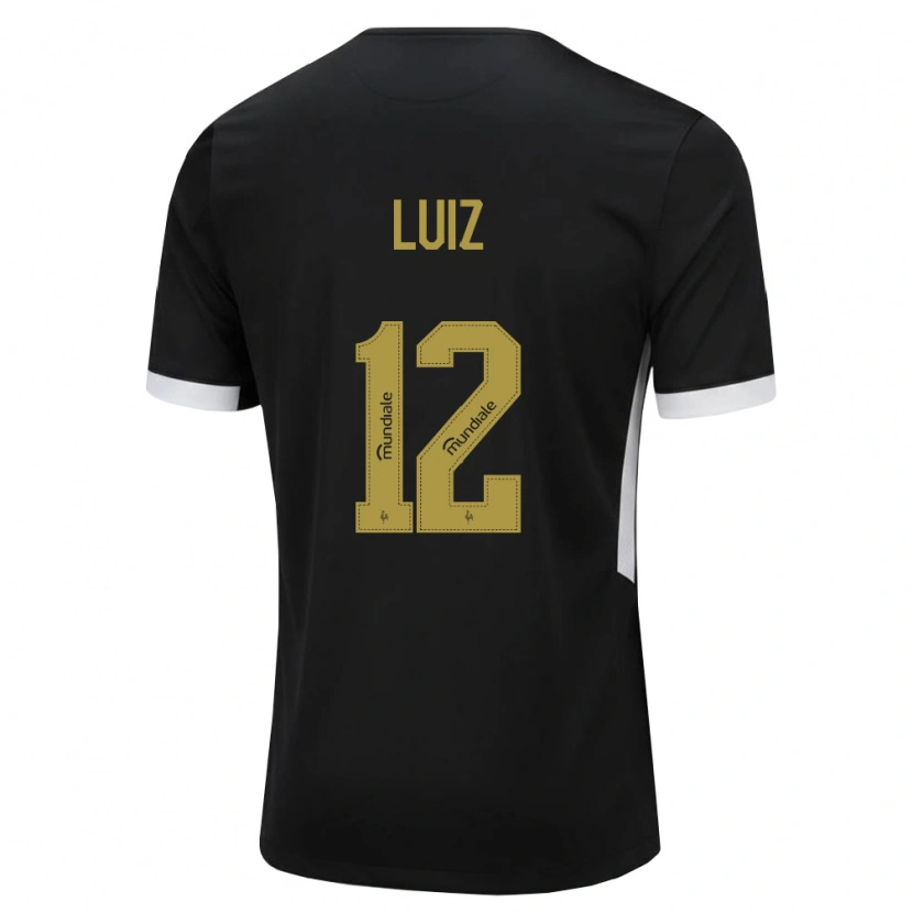 Danxen Niño Camiseta Estevan Luiz #12 Blanco Negro Amarillo 1ª Equipación 2026/27 La Camisa