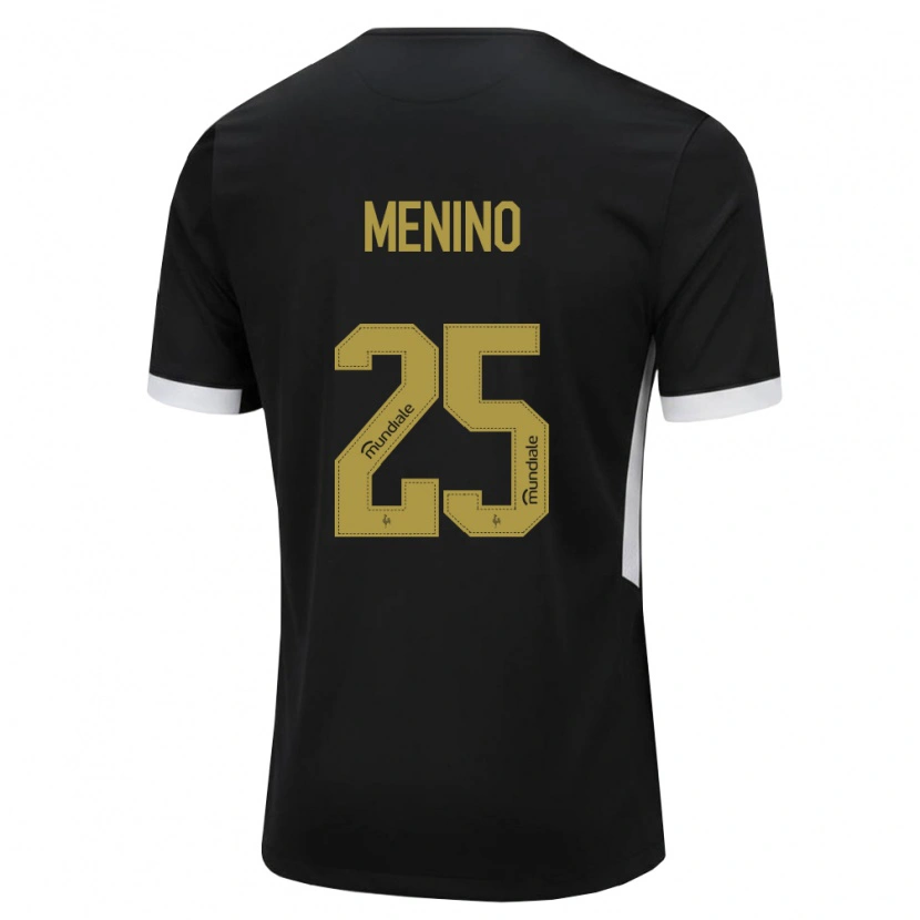 Danxen Niño Camiseta Gabriel Menino #25 Blanco Negro Amarillo 1ª Equipación 2026/27 La Camisa
