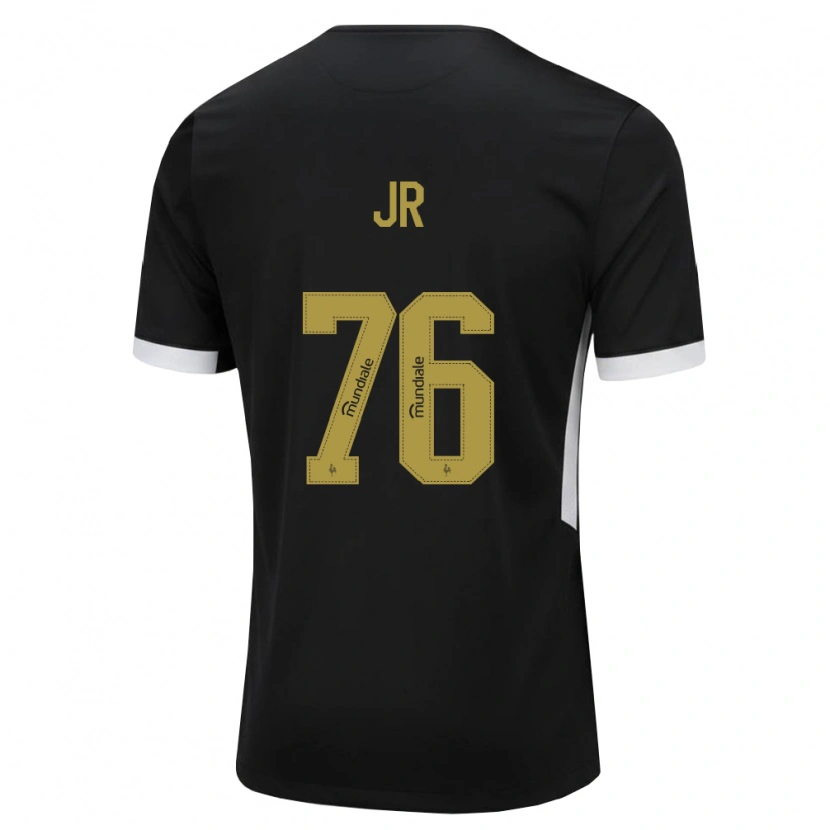 Danxen Niño Camiseta Wanderson Jr #76 Blanco Negro Amarillo 1ª Equipación 2026/27 La Camisa