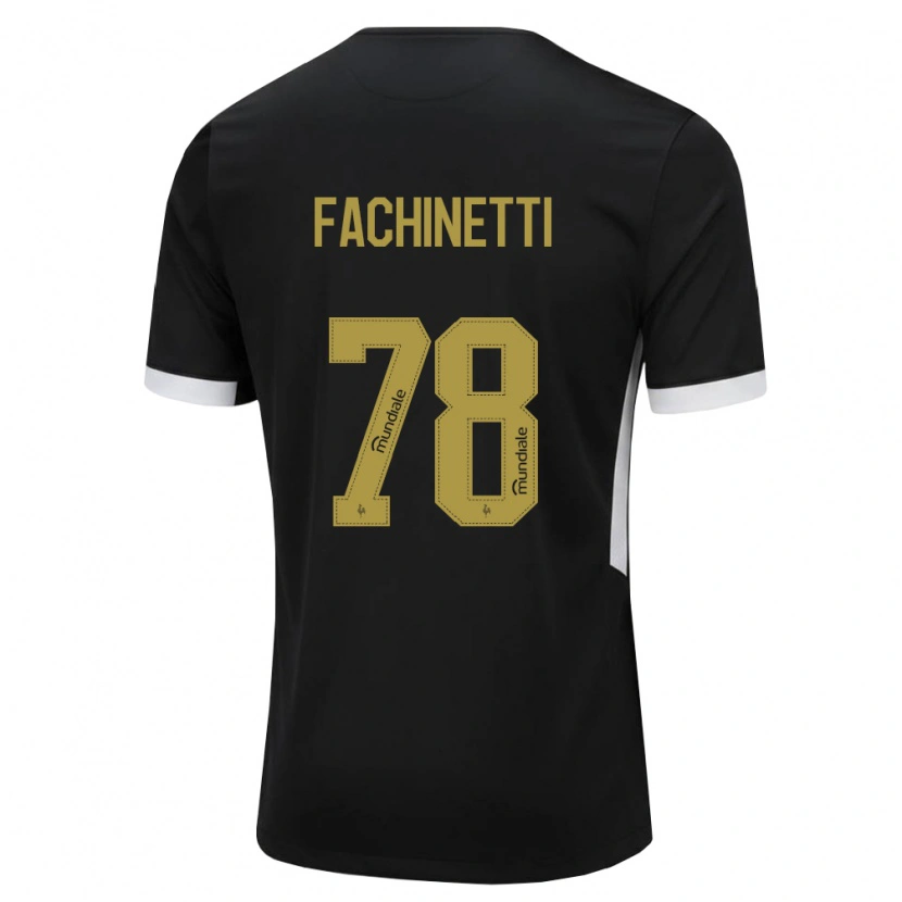 Danxen Niño Camiseta Pedro Fachinetti #78 Blanco Negro Amarillo 1ª Equipación 2026/27 La Camisa