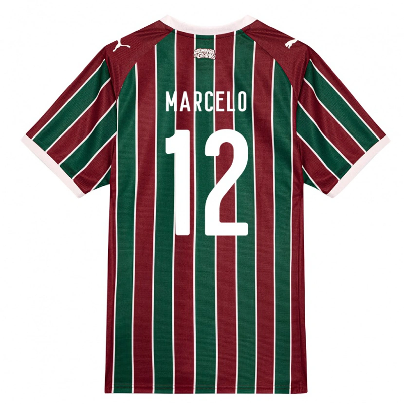 Danxen Niño Camiseta Marcelo #12 Verde Borgoña Blanco 1ª Equipación 2026/27 La Camisa