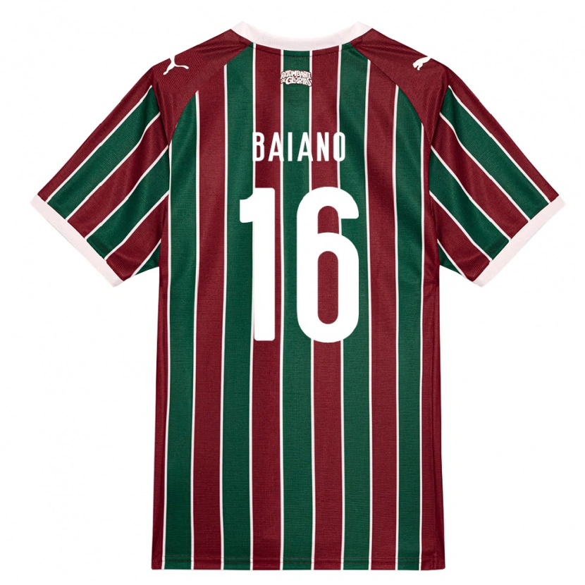 Danxen Niño Camiseta Sérgio Baiano #16 Verde Borgoña Blanco 1ª Equipación 2026/27 La Camisa